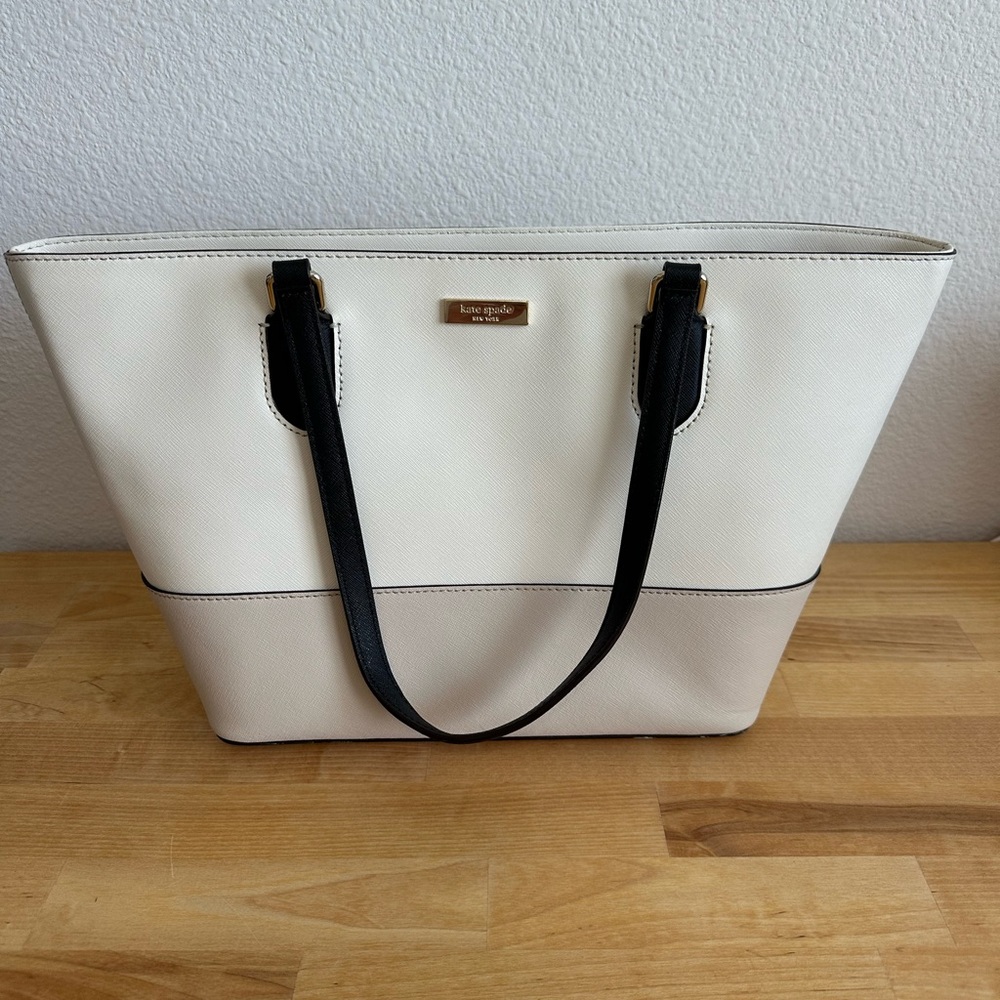 Kate Spade Black and White Structured Tote